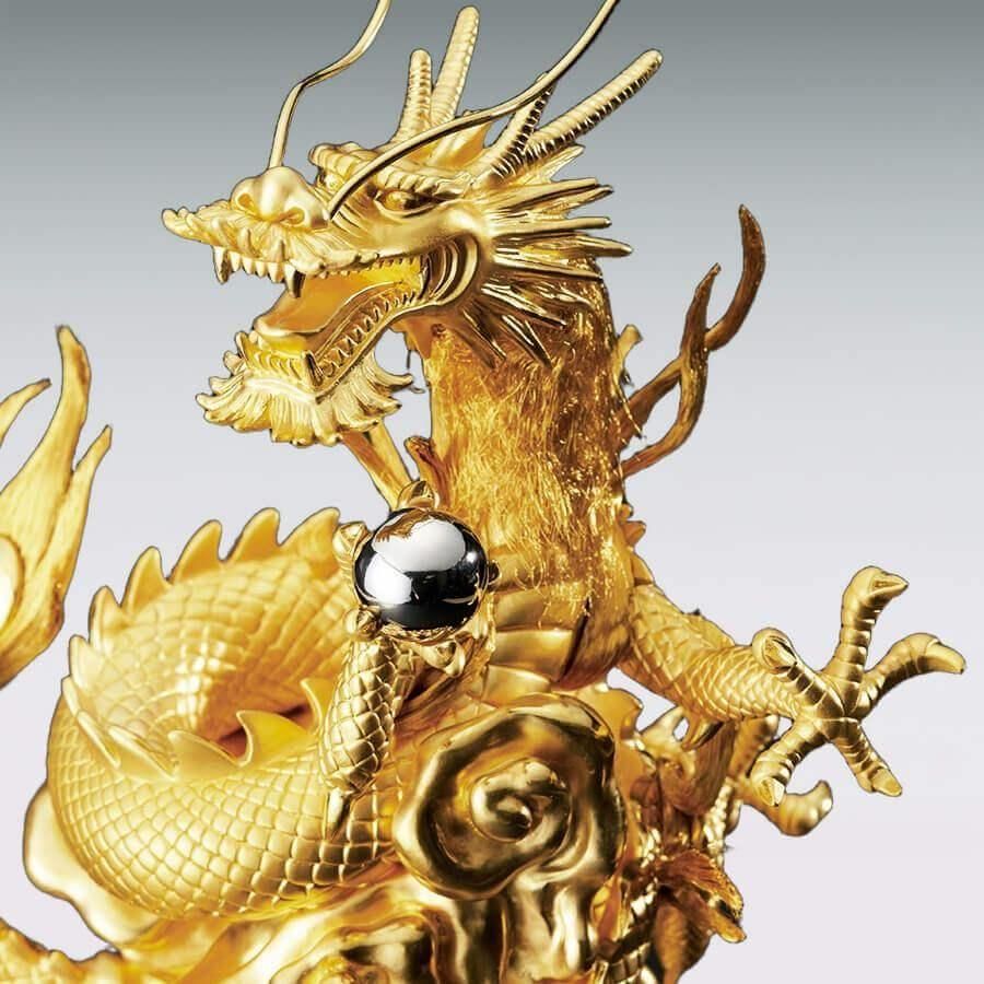 瑞雲昇龍 Lサイズ｜純金/プラチナ製ガラスケース - HIKARI