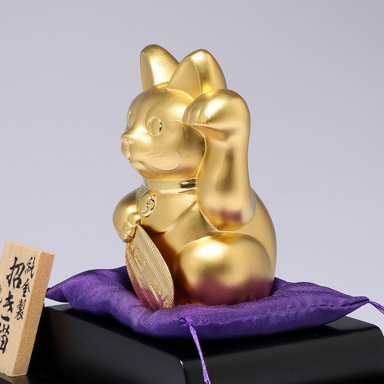 純金製置物 招き猫 Lサイズ - HIKARI GALLERY 高級縁起物・純金製仏像・オーダーメイド