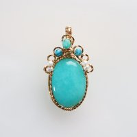 <img class='new_mark_img1' src='https://img.shop-pro.jp/img/new/icons11.gif' style='border:none;display:inline;margin:0px;padding:0px;width:auto;' />Amazonite Wire Pendant