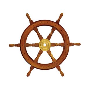 舵輪（船の操舵に使うハンドル）
