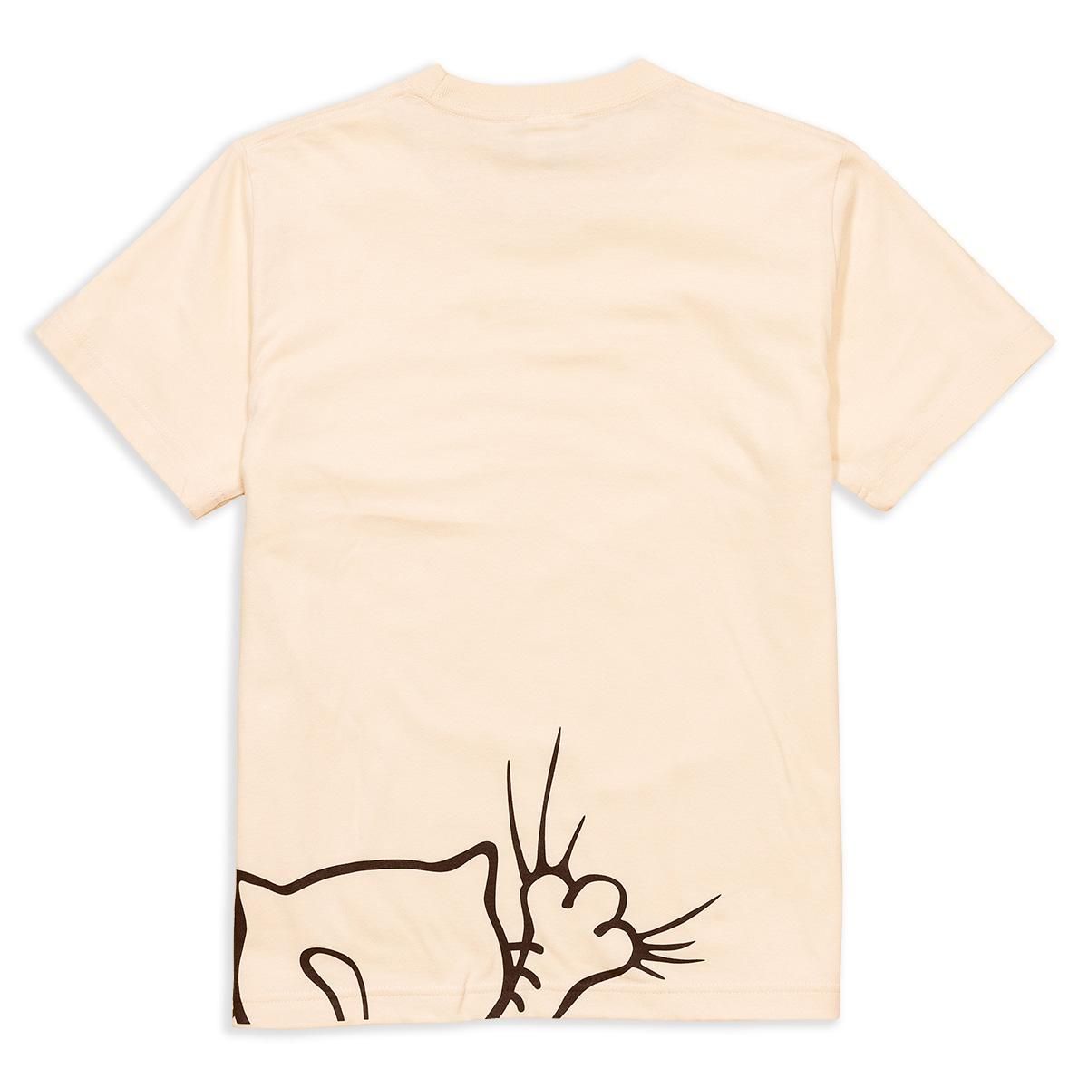 Tシャツ メンズ レディース 半袖 猫 Griper - ナチュラル ネコ
