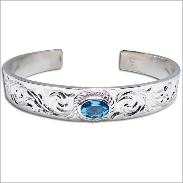 Bridge (ブリッジ) 10mm唐草バングル/6x8mmブルートパーズカップ(受注