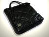 SG-LEATHER Large Zipper Tote Bag w/ Cobweb Stitch w/4Silver Large  Stud