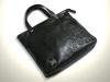 SG-LEATHER Medium Zipper Tote Bag w/ Guns Cross Leather Patch w/4Silver Large  Stud