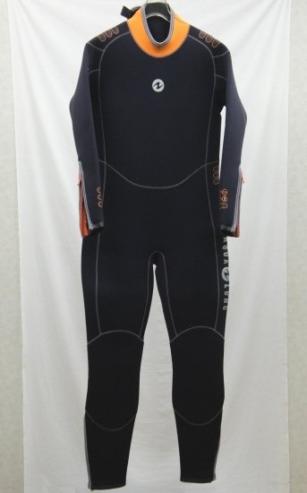 [ アクアラング ]　Pleasant 5.5　Wet Suits　プレザント フル スーツ （ブラック×オレンジ/メンズ） ‘18 - POIPU  NET SHOP