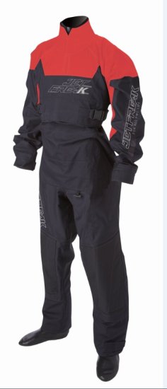 ジェットフリーク ] DRY SUITS ドライ スーツ（メンズ用小ファスナー付き/ブラック×レッド/ソックス付きモデル/送料無料）'２２ -  POIPU NET SHOP