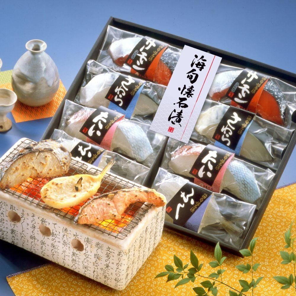 【懐石料理 レシピ本】博多 海幸の四季 全2巻 海旬懐石漬（4魚各×2）冷凍