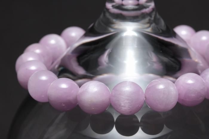 グレード高【高品質】クンツァイト シラー 美しい 天然石 ブレスレット 8mm 高品質天然石ブレスレット ブラジル産 クンツァイトブレスレット