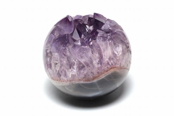 アメジストクラスター丸玉【Lサイズ】AMBRL-003｜調和と安定を示す紫