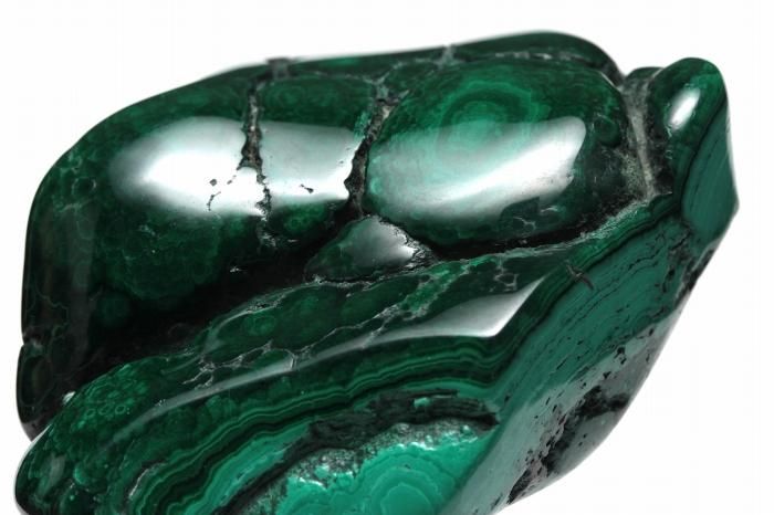 【原石一部研磨】マラカイト-6 マラカイト原石【磨き加工】MLCOR-009｜直感力・洞察力を高める