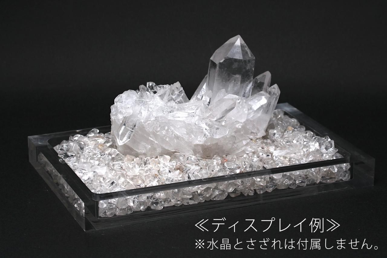 【早い者勝ち】【1点物】【激安】【浄化】【台座付き】ブルーラダー入り水晶ポイント 浄化用アクリル台座【Lサイズ 】｜天然石やアクセサリーを美しく見せる