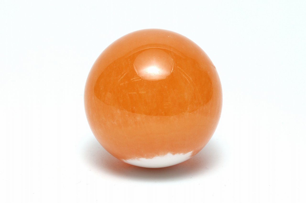 オレンジカルサイト丸玉【52.2mm】CLABA-006｜ポジティブなエネルギー