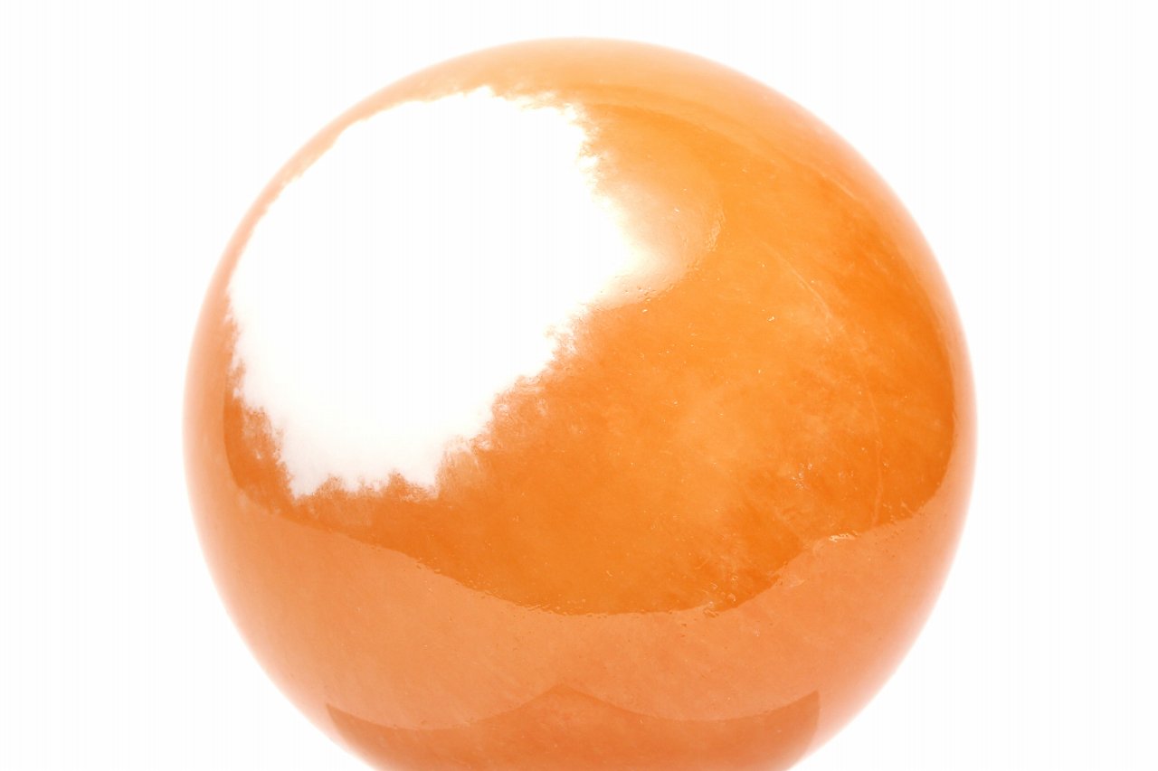 オレンジカルサイト丸玉【52.2mm】CLABA-006｜ポジティブなエネルギー
