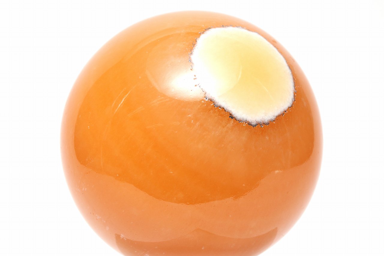 オレンジカルサイト丸玉【52.7mm】CLABA-007｜ポジティブな 