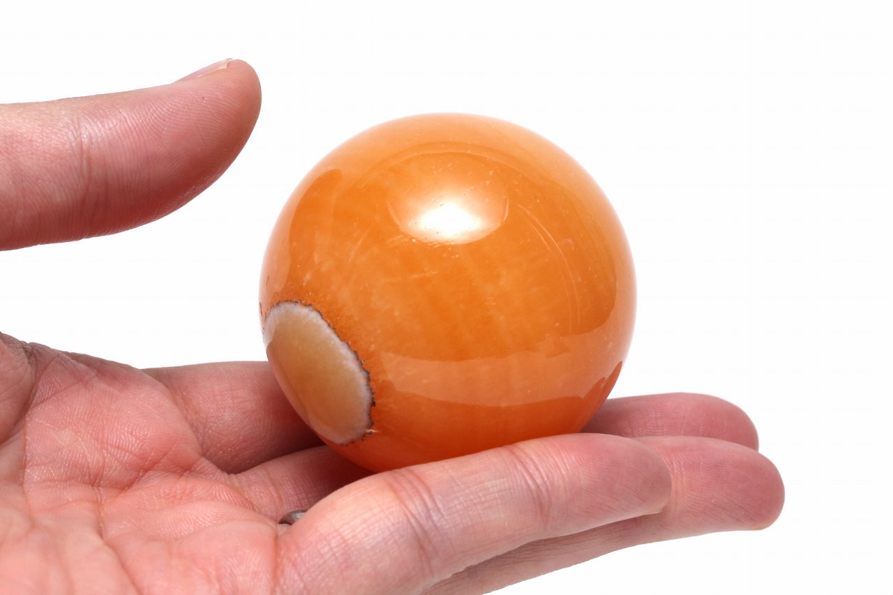 オレンジカルサイト丸玉【52.7mm】CLABA-007｜ポジティブなエネルギー 