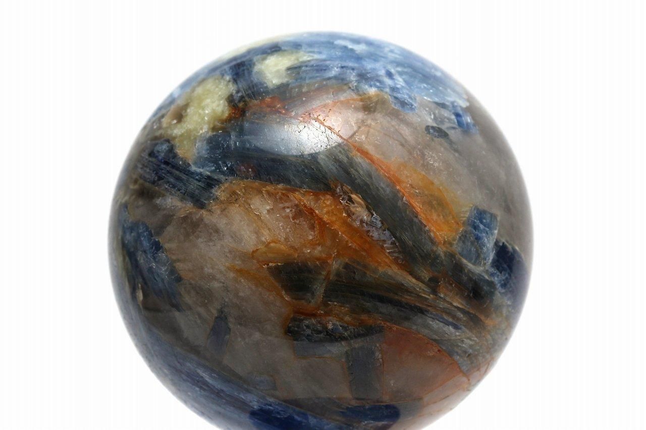 ブラジル産カイヤナイト丸玉【55.6mm】KYNBA-001｜悪習慣から