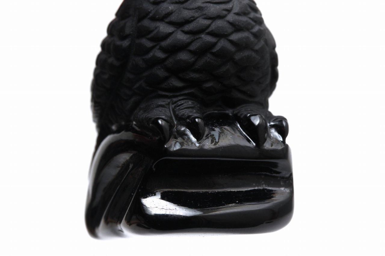 モリオン(黒水晶)彫り物【フクロウ】MOOWL-014|魔除け効果の モリオン(黒水晶)彫り物【フクロウ】MOOWL-014|魔除け効果の