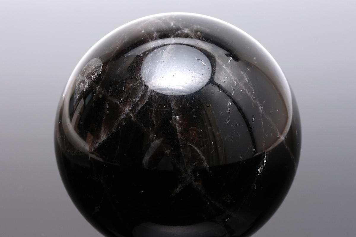 モリオン(黒水晶)丸玉【Mサイズ】MOBAM-103|魔除け効果の モリオン(黒水晶)丸玉【Mサイズ】MOBAM-103|魔除け効果の