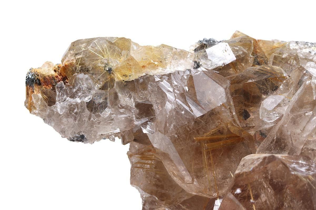 ブラジル産❣️天然石ルチルクォーツのクラスター　置物NO.070501 ブラジル産❣️天然石ルチルクォーツのクラスター 置物NO.070501