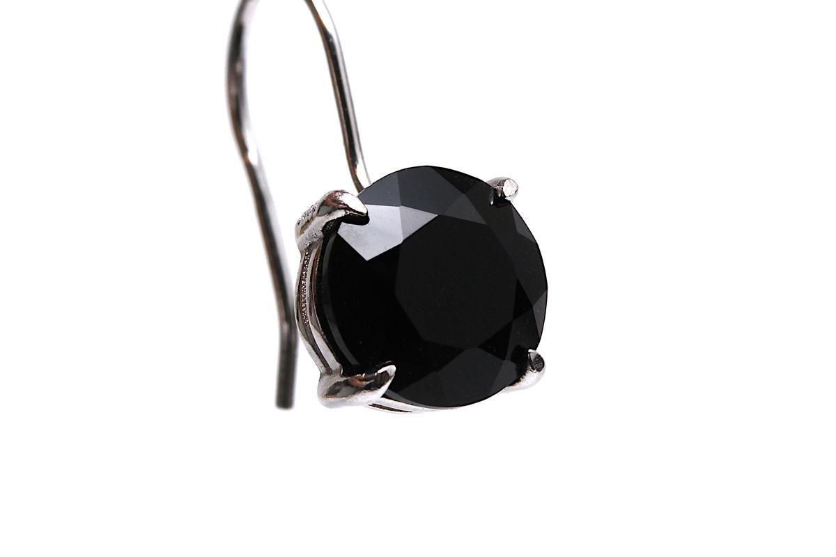 モリオン(黒水晶)ピアス【ラウンドカット】MORPC-012｜魔除け