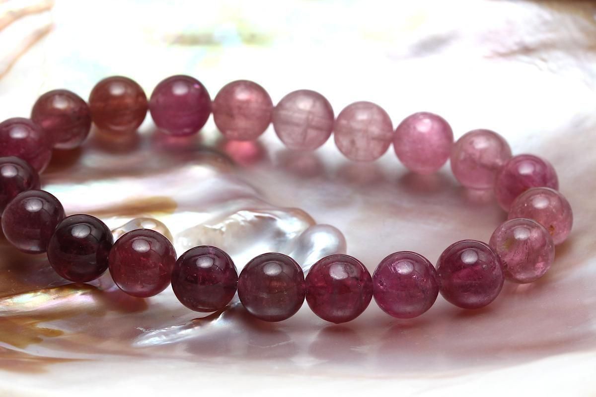ピンクトルマリンブレスレット【8.5mm玉】TRMBR-058｜豊富な色彩