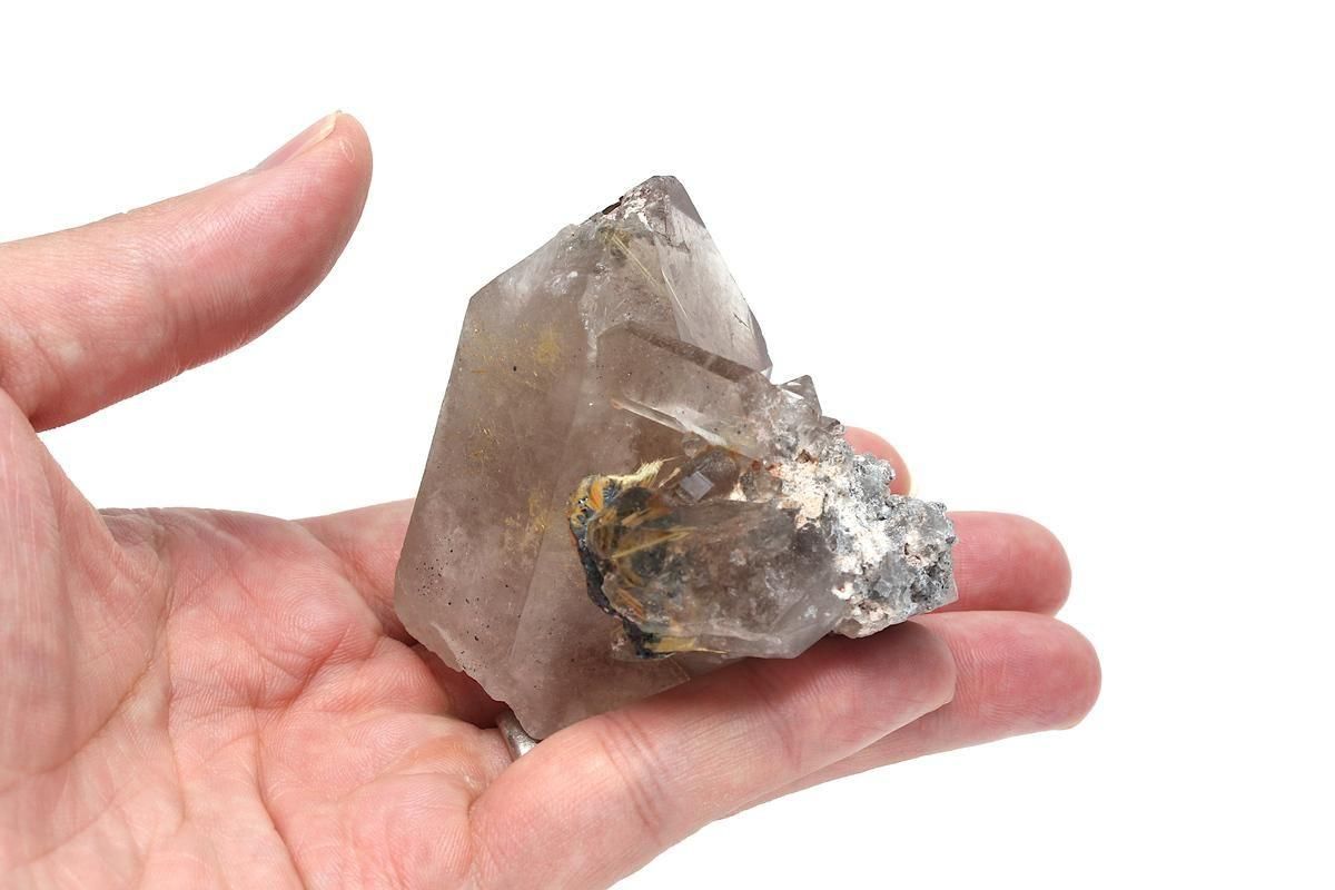 ブラジル ミナスジェライス州産 アイスクリスタル 自立 ブラジル・ミナスジェライス州産ルチルinクォーツ5｜ファイン