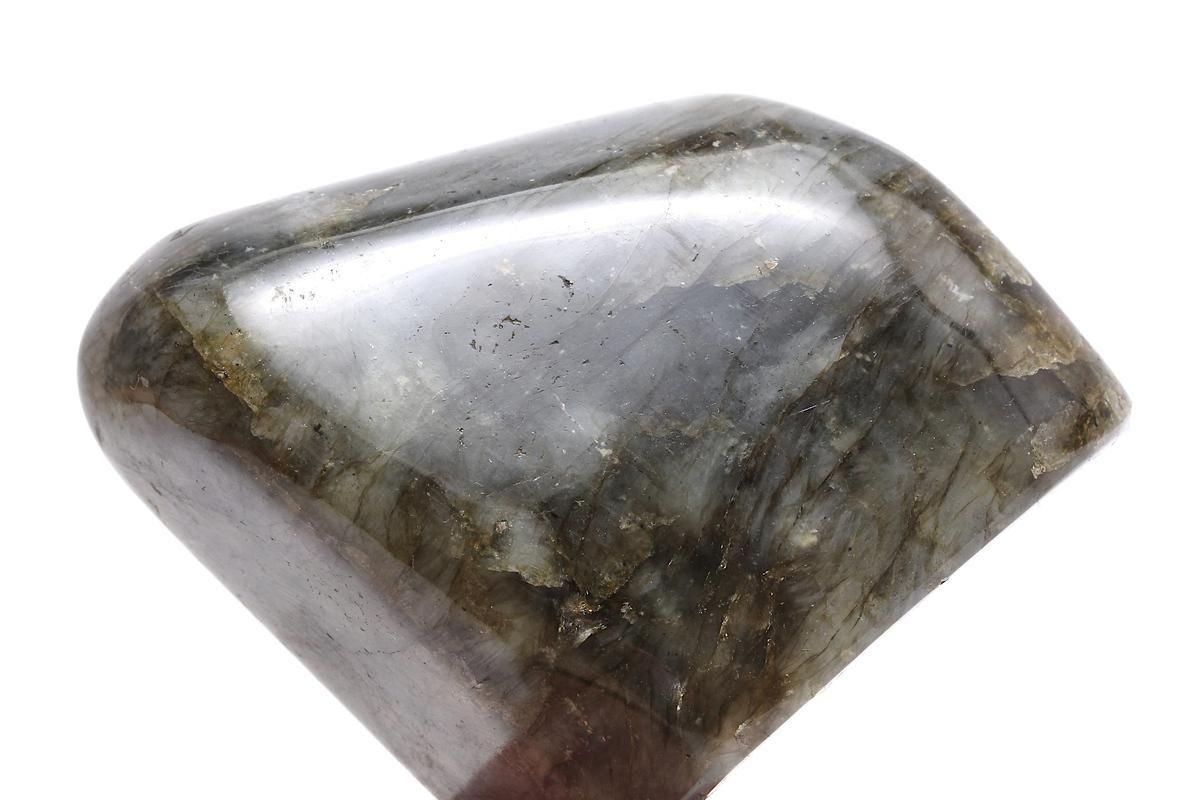 ラブラドライトハーフカット　原石 ラブラドライト 原石 77g｜天然石 原石 通販キラリ石