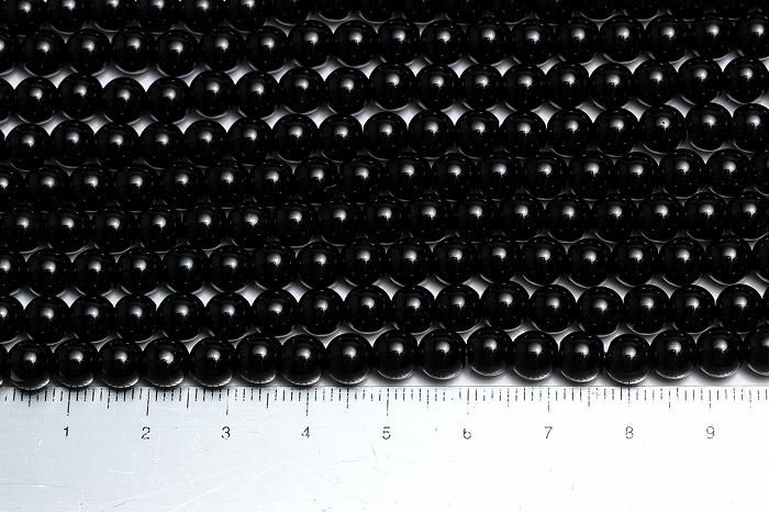 AAAランク】モリオン(黒水晶)ビーズ【6mm】半連(約20cm)～ MOBMO