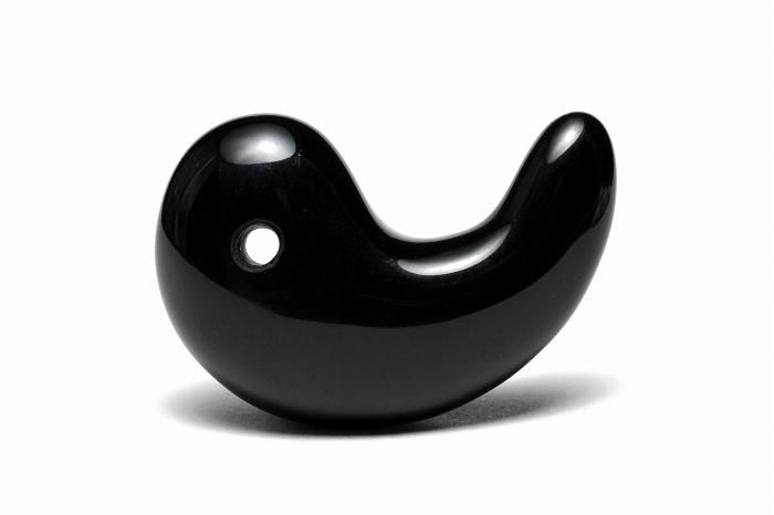 モリオン 置物 黒水晶 ハート 一点物 155-615 : 天然石