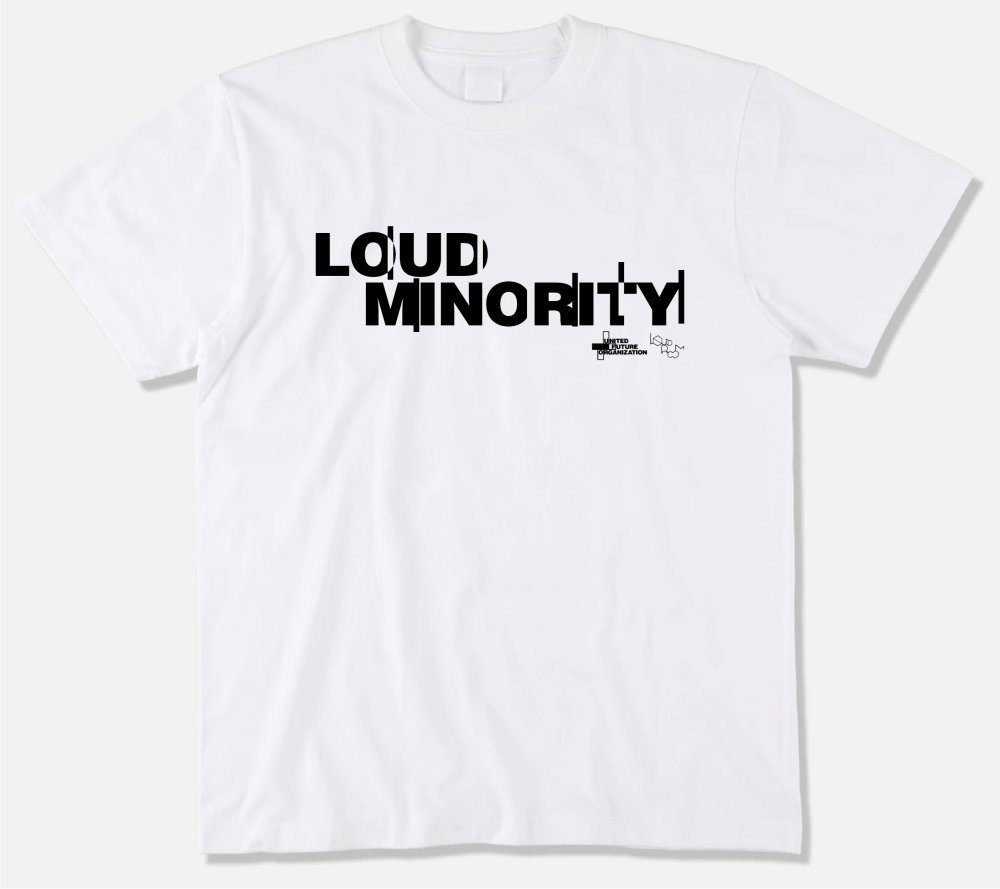LIQUIDROOM x United Future Organization Loud Minority T-shirts+LRロゴ缶バッチ1個 -  LIQUIDROOM ONLINE STORE
