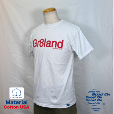 21GR8LAND LOGO TEE       顼WHT/RED