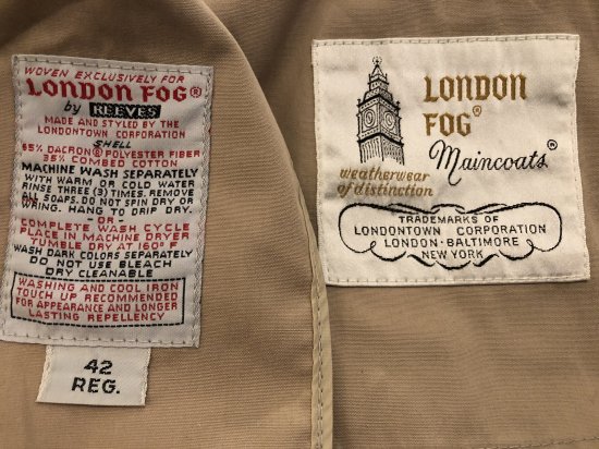 70~80年代　LONDON FOG ステンカラーコート