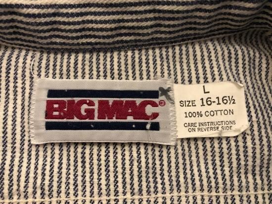 80年代 ビッグマック ヒッコリーストライプシャツ - CA. used clothing