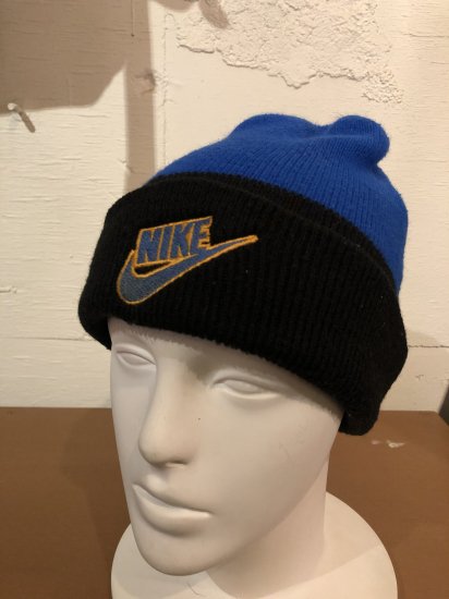 NIKE ナイキ 90年代珍品 ニット帽 ビーニー ヤンキースカラー ネイビー