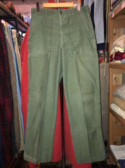 60年代 米軍 コットンサテントラウザーズ - CA. used clothing and books