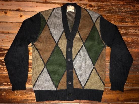 60s米国製Brentwoodブレントウッド オーバーサイズ ニットカーディガン 60年代 ブレントウッド カーディガン - CA. used clothing and books