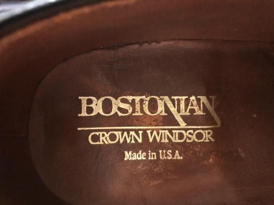 ボストニアン　バーガンディ　美品 90s?/Vintage☆ボストニアン/BOSTONIAN/classic☆本革ストレート