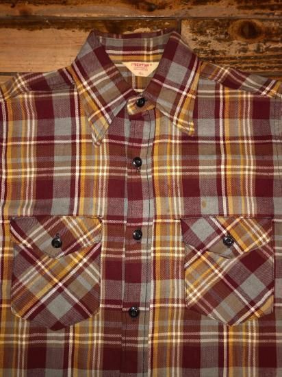 70年代 フロストプルーフ ヘビーフランネルシャツ - CA. used clothing