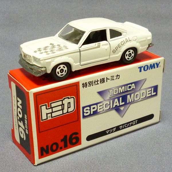 トミカ 80-2 マツダ サバンナ GT レーシング 白 （S124A) 日本製 2002年イベント限定品 - 絶版ミニカーショップ  Mono-Rev(モノレブ)2011サイト