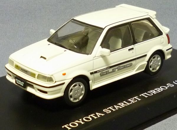 DISM7522 トヨタ スターレット 1300ターボS EP71 後期 1988 ホワイト - 絶版ミニカーショップ  Mono-Rev(モノレブ)2011サイト