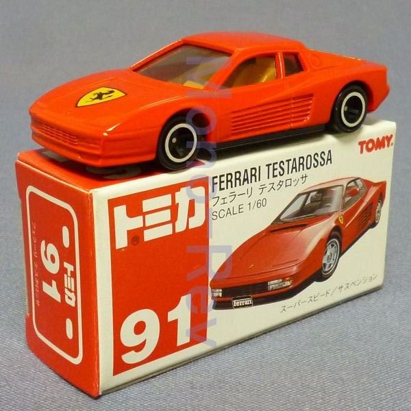 トミカ 91-2-25 フェラーリ テスタロッサ 赤 輸出仕様 中国製 - 絶版ミニカーショップ Mono-Rev(モノレブ)2011サイト