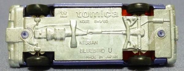 トミカ 62-1-3 日産 ブルーバードU SSS-E 紫メタ KP610WTEJ ノーマル