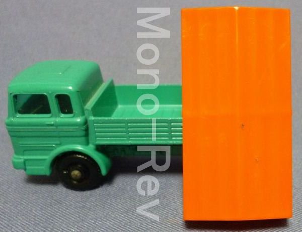 マッチボックス1E-1 メルセデス トラック ミント緑/オレンジ幌 - 絶版 