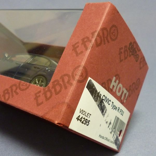 エブロ44295 ホンダ シビック Type-R FD2 バイオレット - 絶版ミニカー
