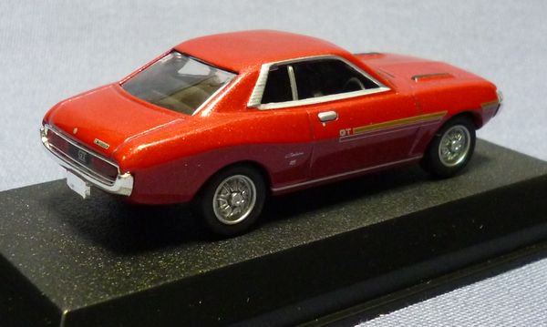 コナミ1/64 トヨタ セリカ 1600GT (TA22) 1970 赤メタ - 絶版ミニカー 