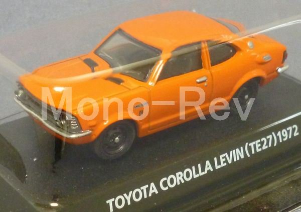 コナミ1/64 トヨタ カローラ レビン (TE27) 1972 オレンジ - 絶版ミニカーショップ Mono-Rev(モノレブ)2011サイト