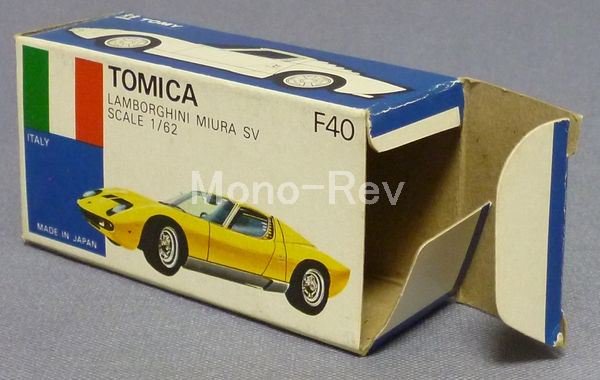 トミカ F40-1-9 ランボルギーニ ミウラSV 黄 - 絶版ミニカーショップ 