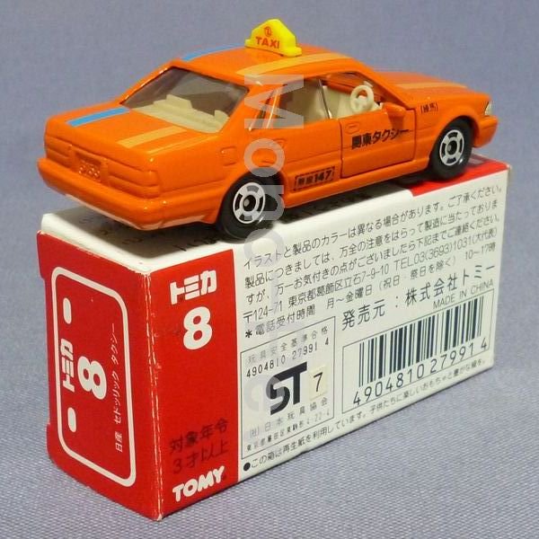トミカ 8-4-14 日産 セドリック タクシー (Y31) オレンジ 中国製