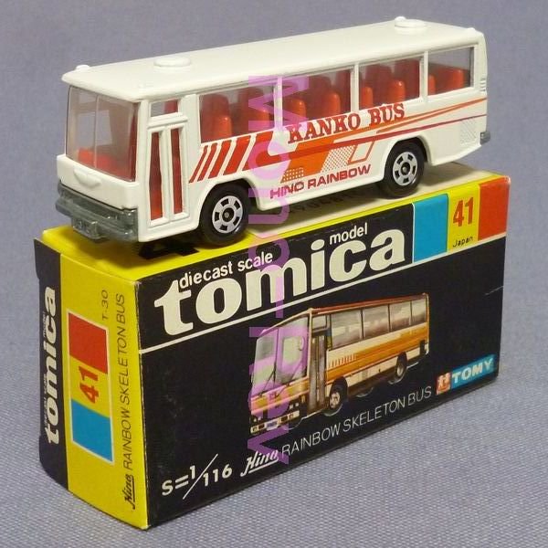 トミカ 41-3-18 日野 レインボー スケルトンバス KANKO BUS - 絶版 