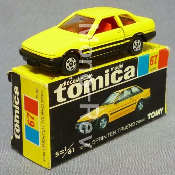 トミカ 67-4-1 トヨタ スプリンター トレノ 2ドア (AE86) レモン黄 